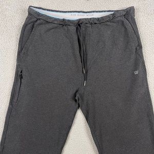 Theory Sweater Mens Size Large Gray Zip Up With Hoodie Heathered Slim Fit